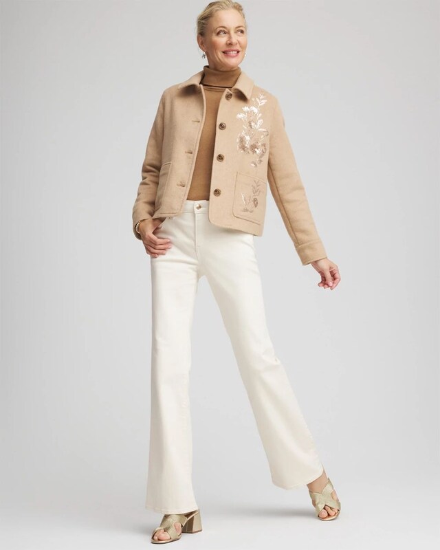 Embroidered Wool Chore Jacket - image 2